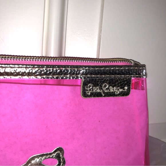 Lilly Pulitzer Pink Plastic Pouch New - Picture 5 of 9